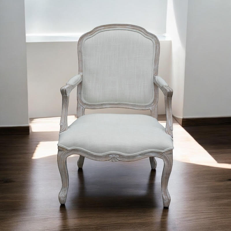 98CM LINEN FABRIC LOUIS CHAIR