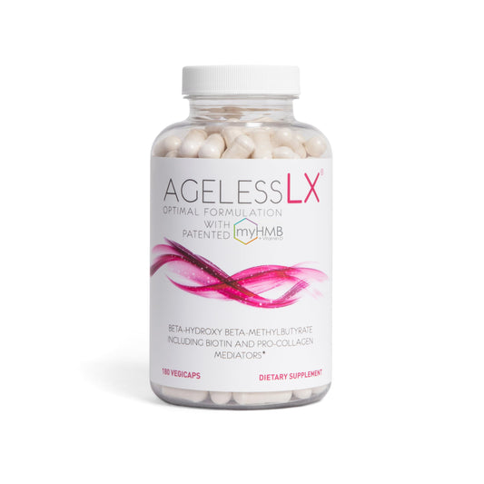 AgelessLX HMB Supplements for Women | Collagen Enhancer Capsules, Youthful Skin & Lean Muscle – Biotin, D3 & K2 | 60 Servings