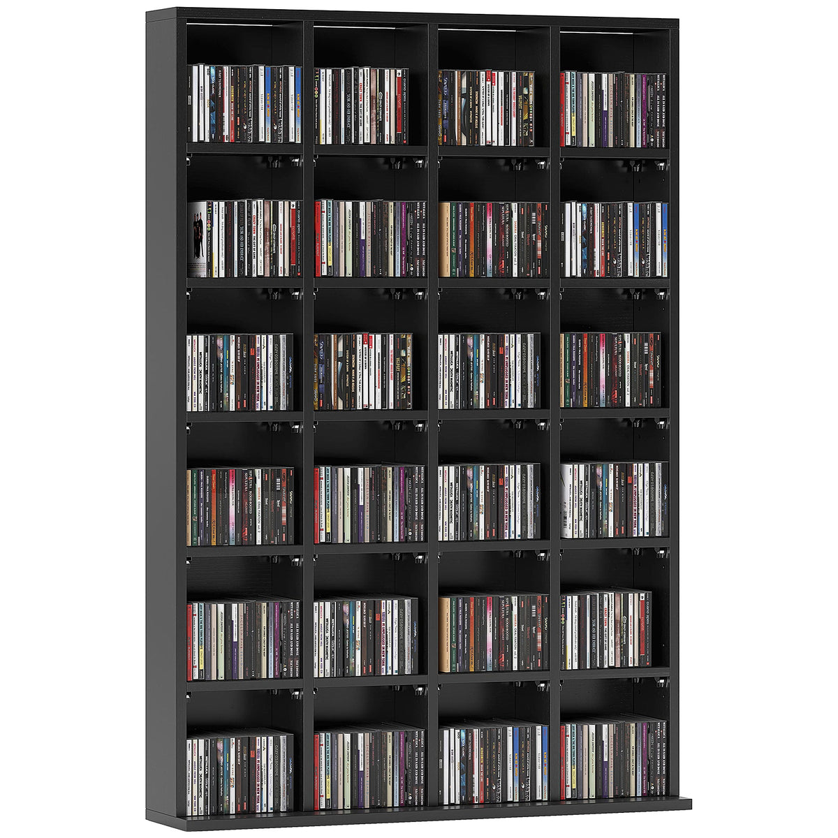 HOMCOM DVD CD Media Storage Rack, Video Display Unit, 89 x 130.5 cm, Black