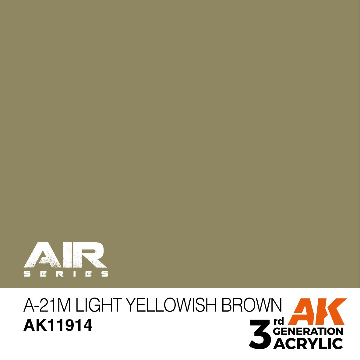 AK Interactive 3rd Gen Acrylic A-21m Light Yellowish Brown (AK11914)