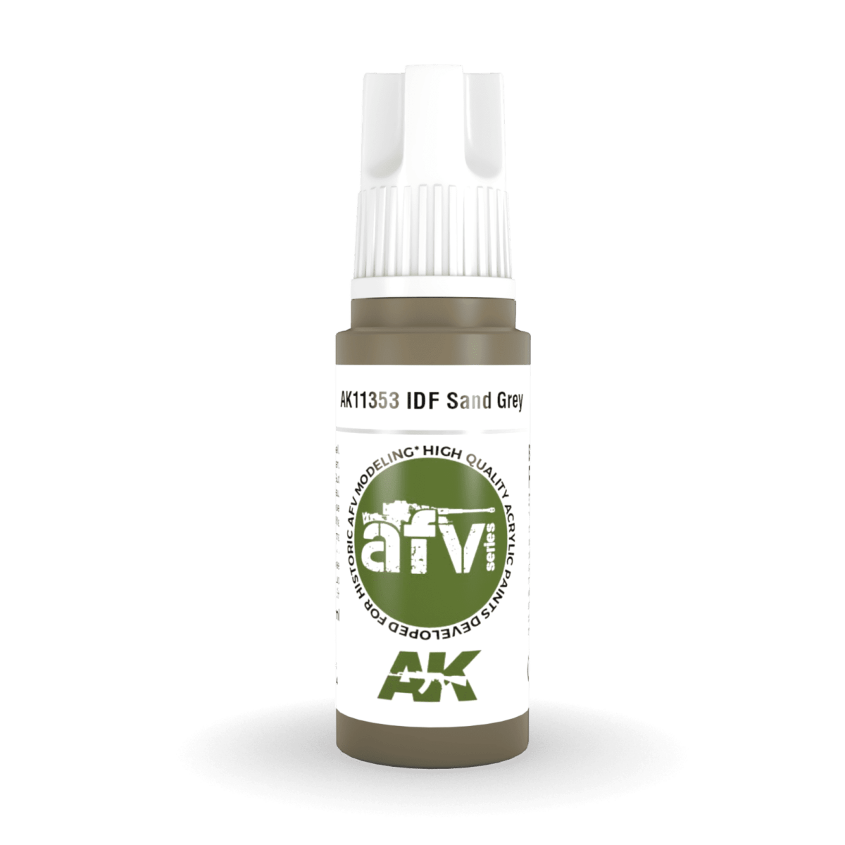 AK Interactive 3rd Gen Acrylic - IDF Sand Grey 1970s-1980s 17ml (AK11353)