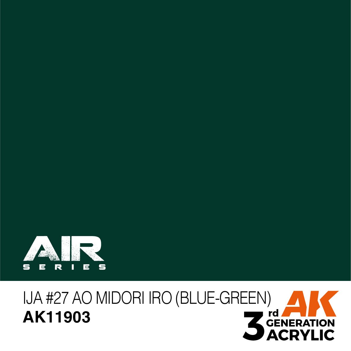 AK Interactive 3rd Gen Acrylic IJA #27 Ao Midori Iro (Blue-Green) (AK11903)