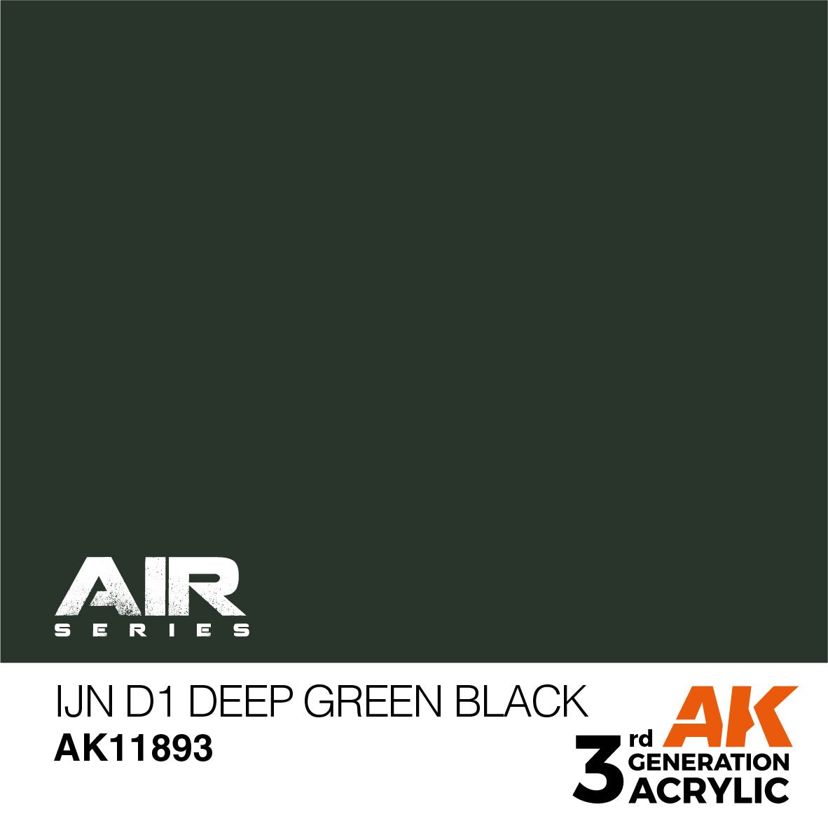AK Interactive 3rd Gen Acrylic IJN D1 Deep Green Black (AK11893)
