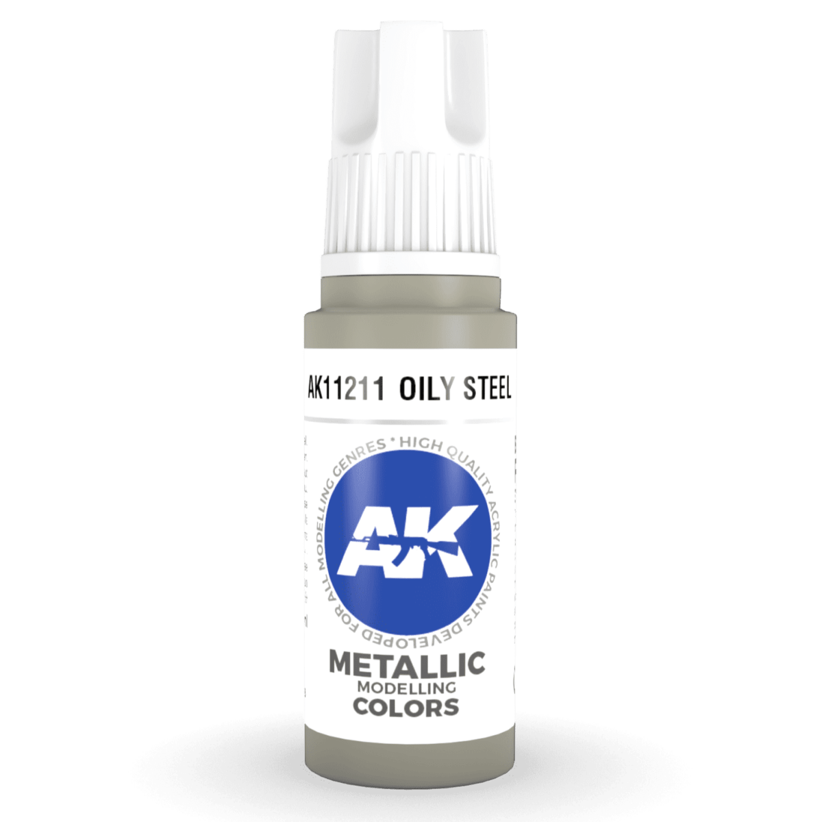 AK Interactive 3rd Gen Acrylic - Oily Steel 17ml (AK11211)
