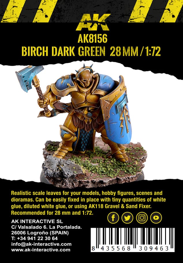 AK Interactive - Birch Dark Green Leaves 28 Mm. 1/72 Scale (AK8156)