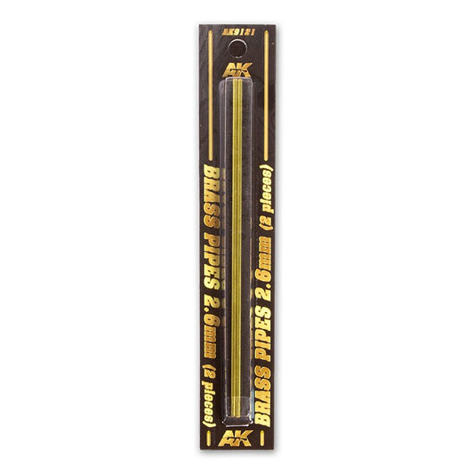 AK Interactive - Brass Pipes 2.6mm, 2 Units (AK9121)