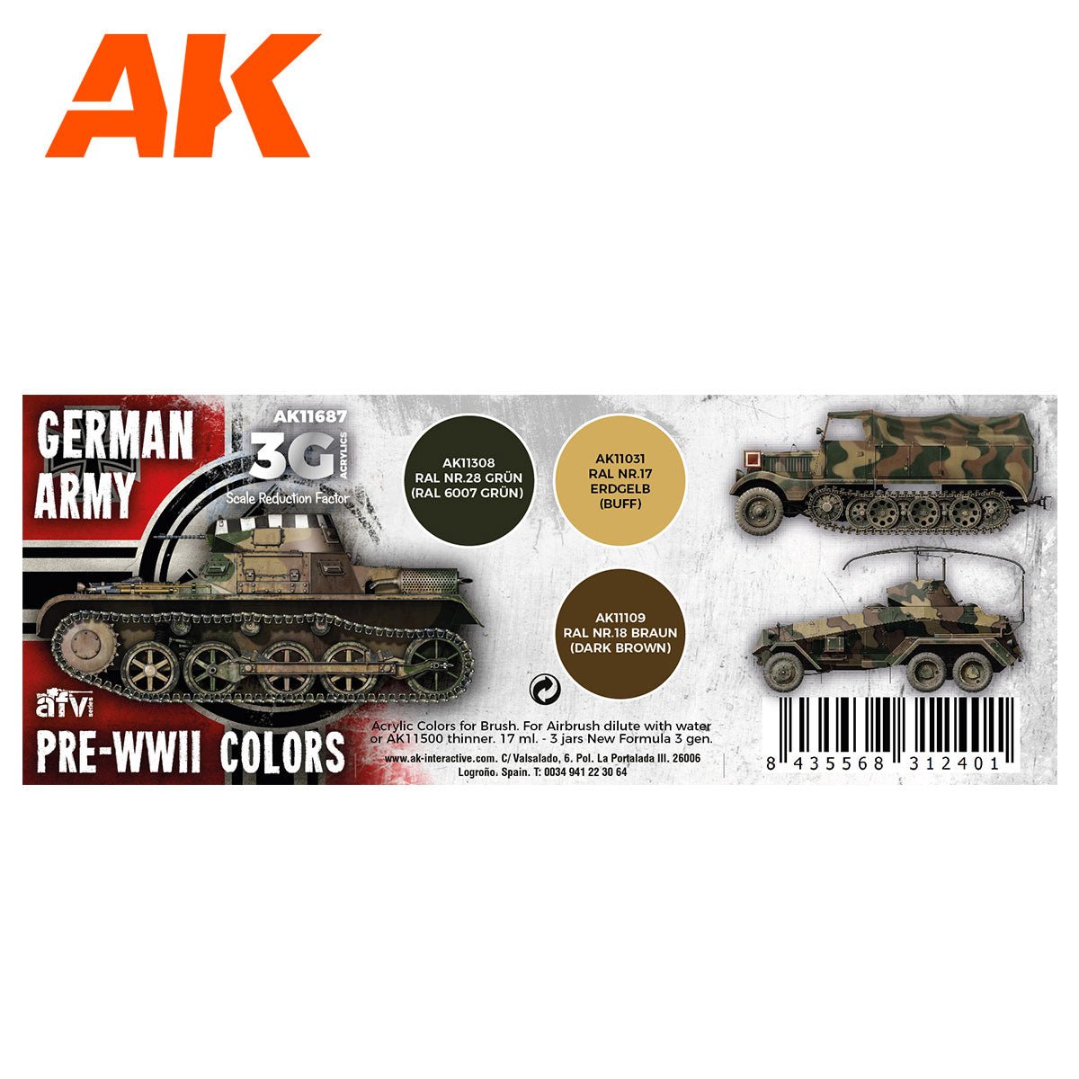 AK Interactive - German Army Pre-WWII Colors (AK11687)