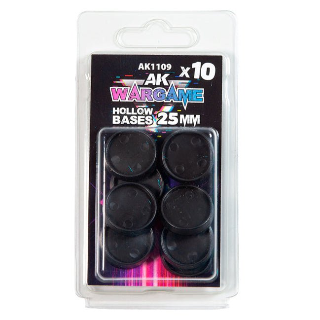 AK Interactive - Hollow Round Bases 25mm X 10 (AK1109)