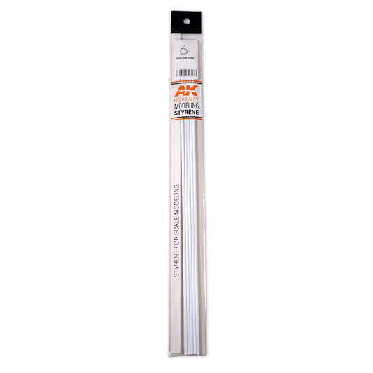 AK Interactive - Hollow Tube 6.00Dx350mm (W.T. 0,7mm)-Styrene Strip (AK6546)