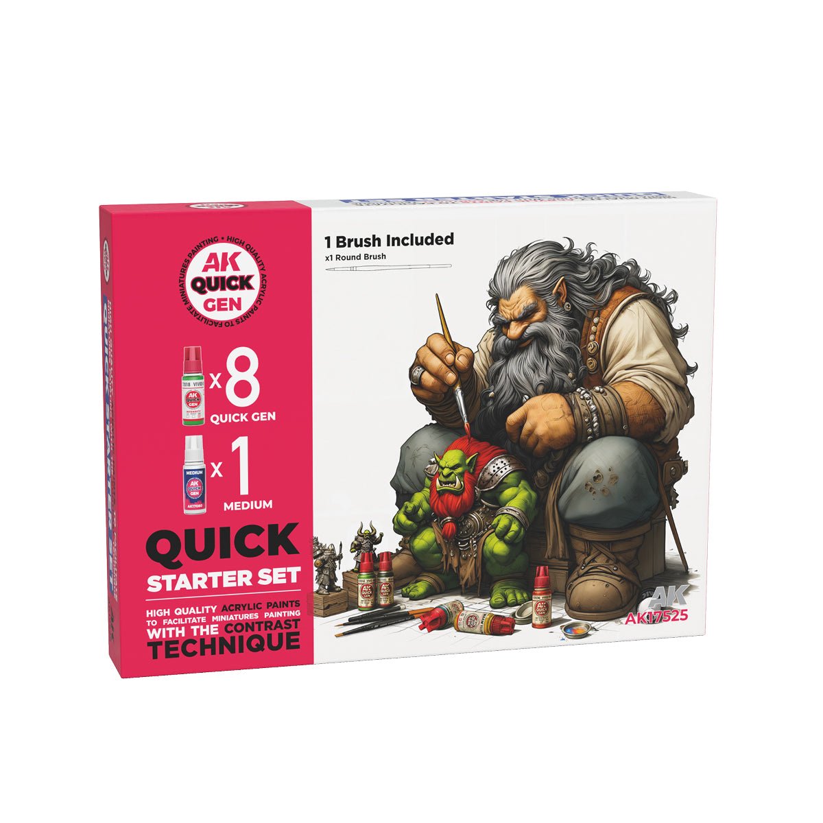 AK Interactive Quick Gen - Quick Starter Set & Brush (AK17525)