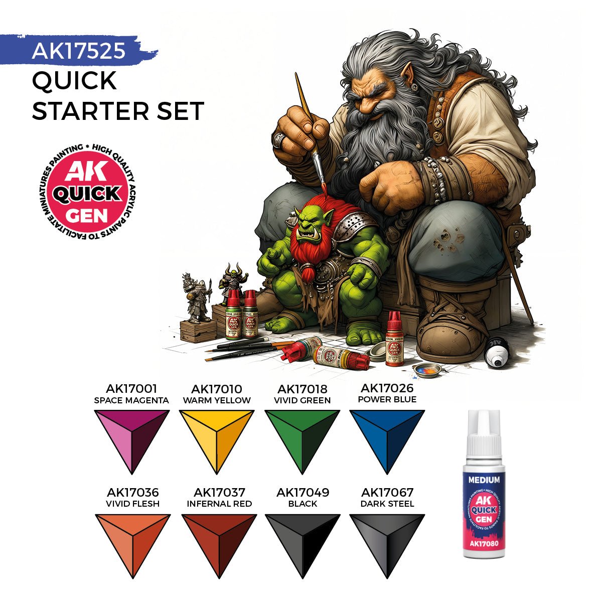 AK Interactive Quick Gen - Quick Starter Set & Brush (AK17525)