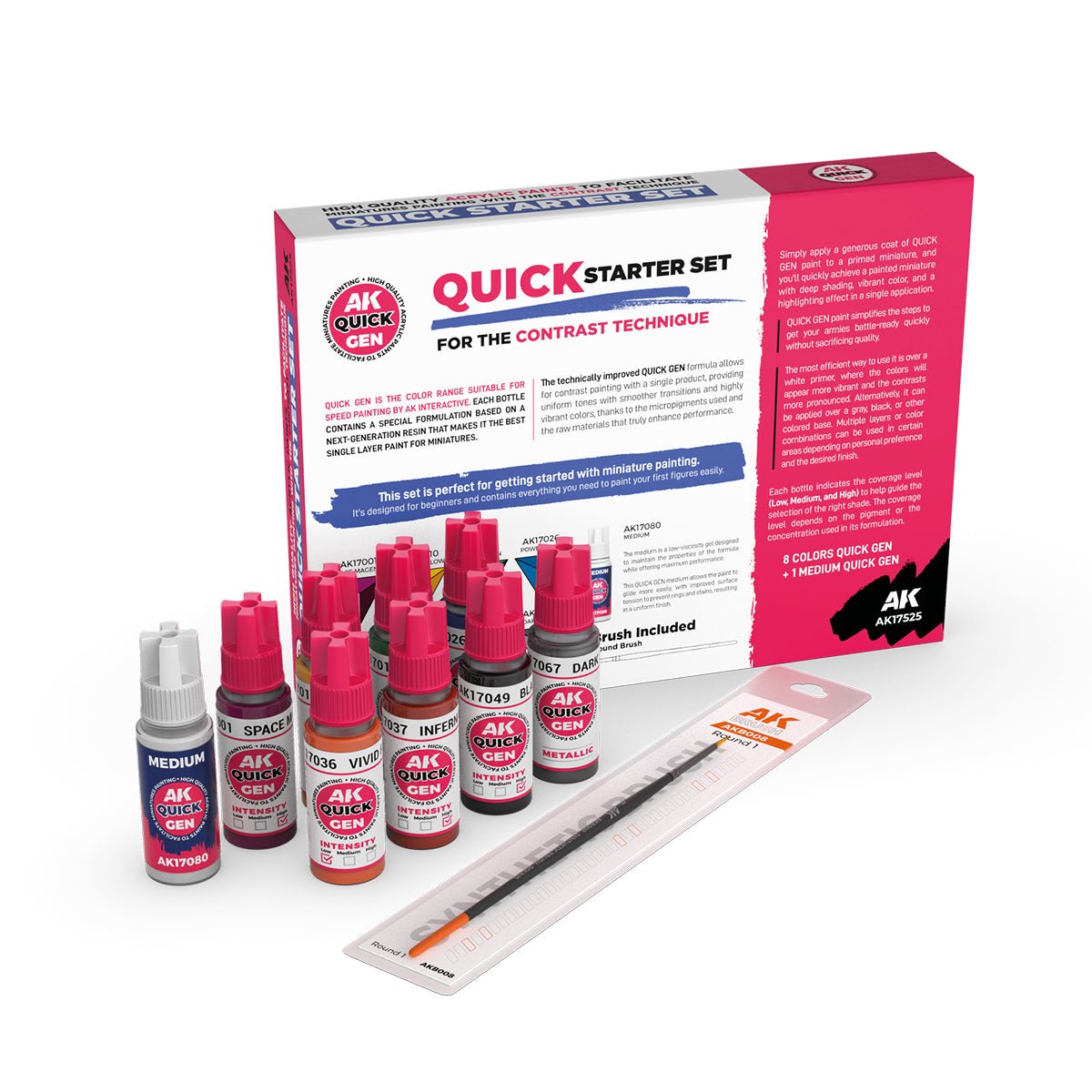 AK Interactive Quick Gen - Quick Starter Set & Brush (AK17525)