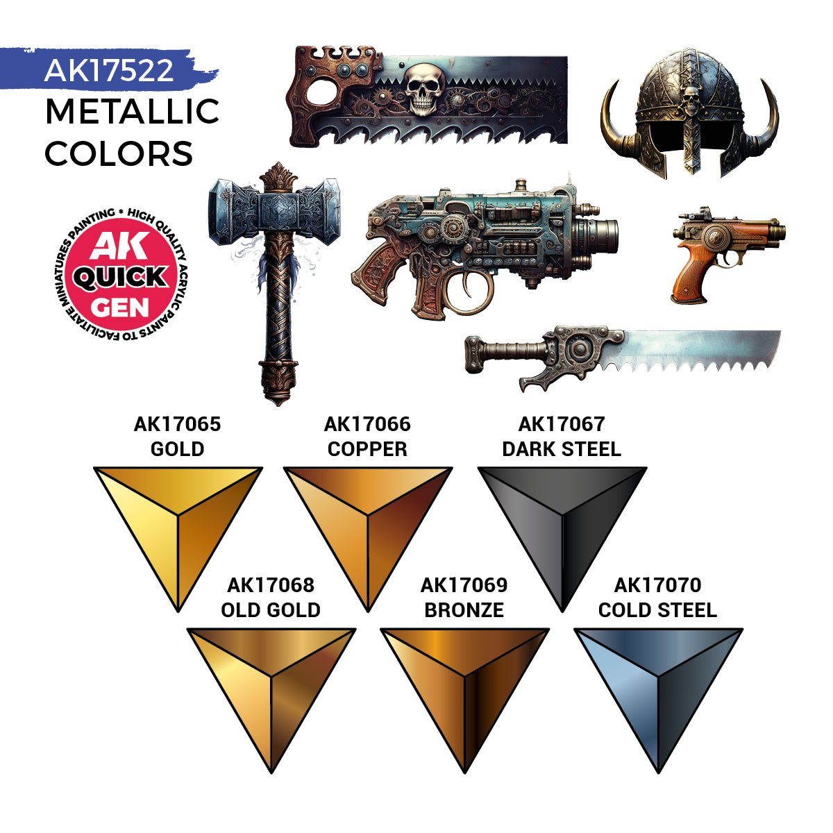 AK Interactive Quick Gen Set - Metallics (AK17522)