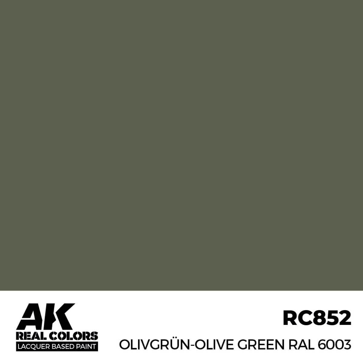AK Interactive Real Colors - Olivgrün-Olive Green RAL 6003 (RC852)