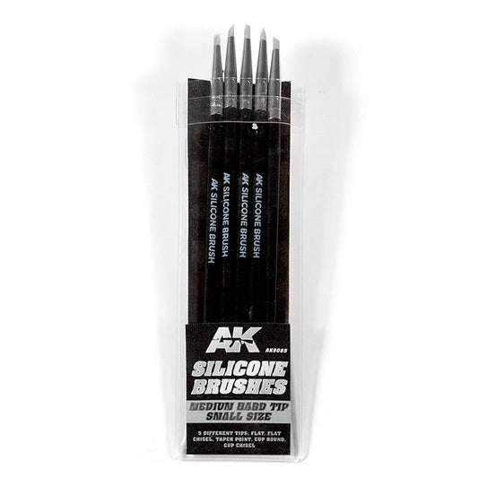 AK Interactive Silicone Brushes Hard Tip Medium (AK9085)