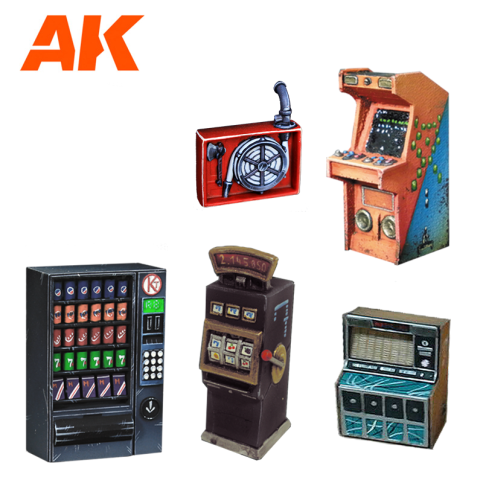 AK Interactive Vending Machine Wargame Set (Resin 30-35mm) (AK1360)