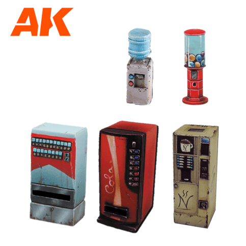 AK Interactive Vending Machine Wargame Set (Resin 30-35mm) (AK1360)