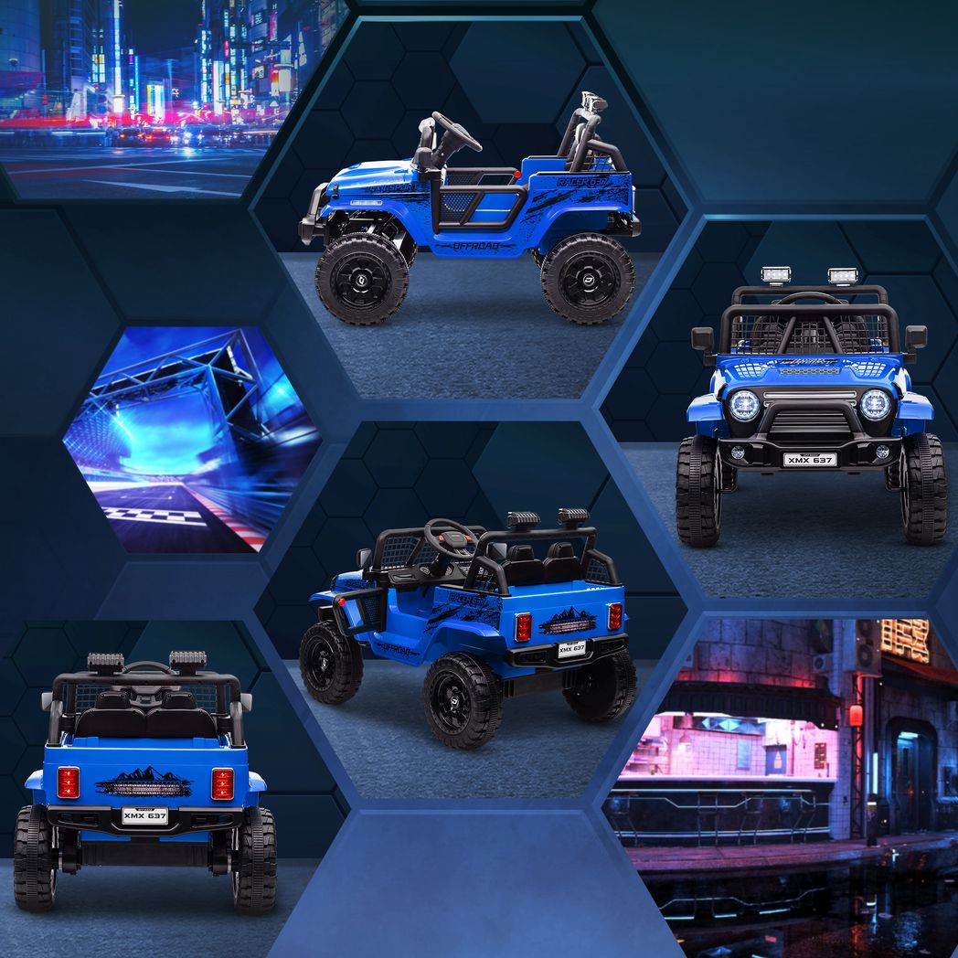 AIYAPLAY Kids Ride On Car, 12V Electric Truck w/ Suspension