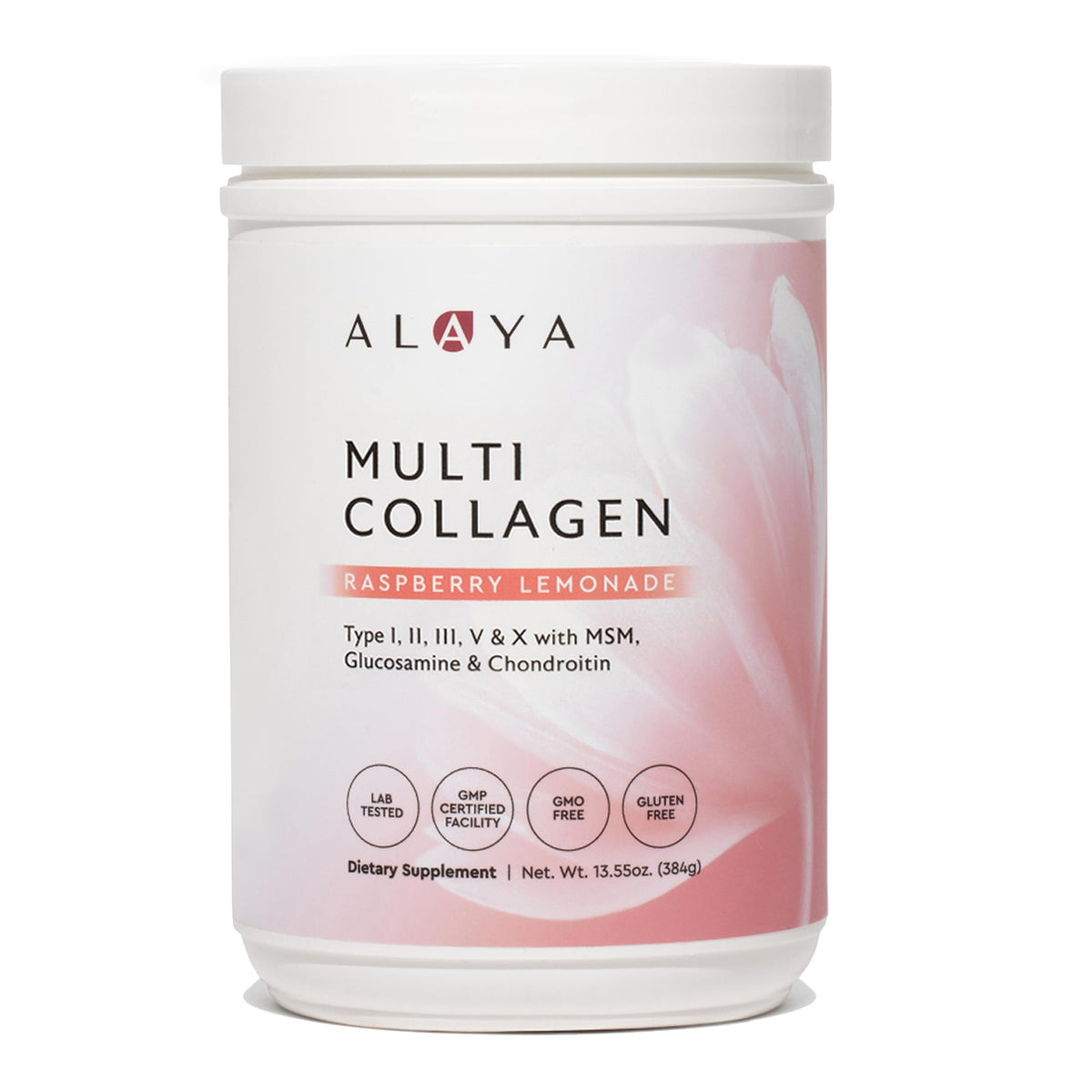 Alaya Naturals Multi Collagen Powder – Raspberry Lemonade (Type I-X)