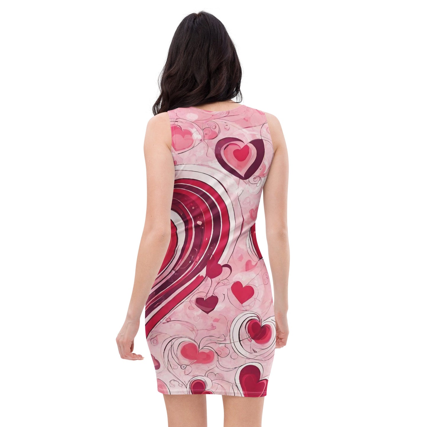 Abstract Bodycon dress — All-Over Print AI Designed