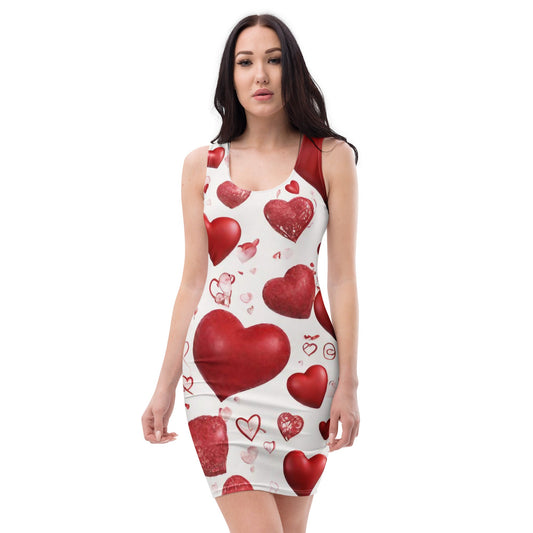 3D Art Bodycon dress — All-Over Print AI Designed