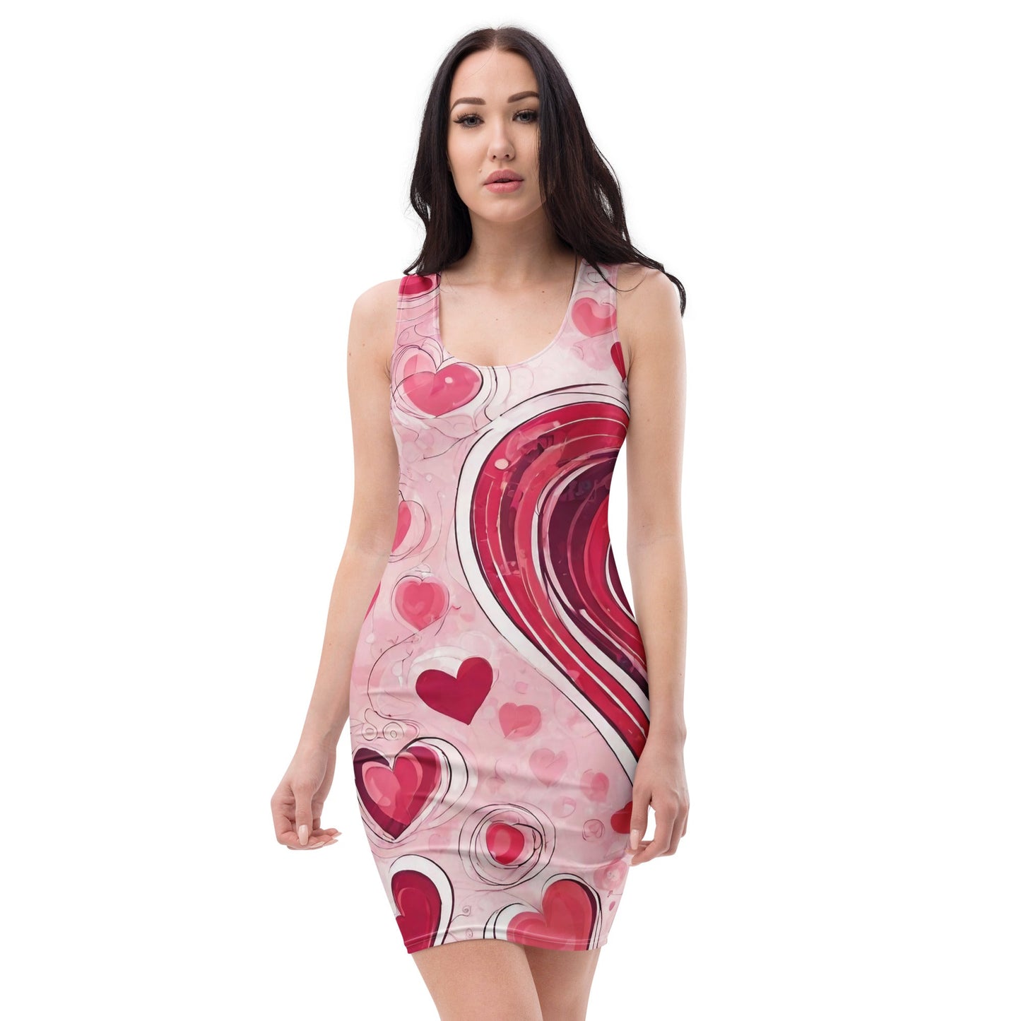 Abstract Bodycon dress — All-Over Print AI Designed