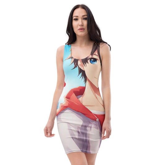 Anime Bodycon dress — All-Over Print AI Designed