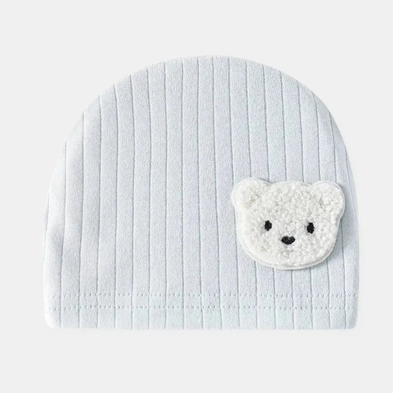 All Seasons Newborn Baby Boy Girl Romper 100% Pure Cotton Soft Cartoon Bear Bodysuit with Hat