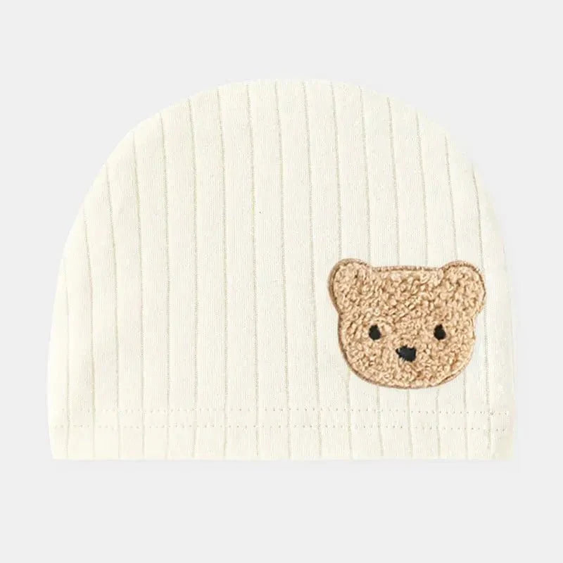 All Seasons Newborn Baby Boy Girl Romper 100% Pure Cotton Soft Cartoon Bear Bodysuit with Hat