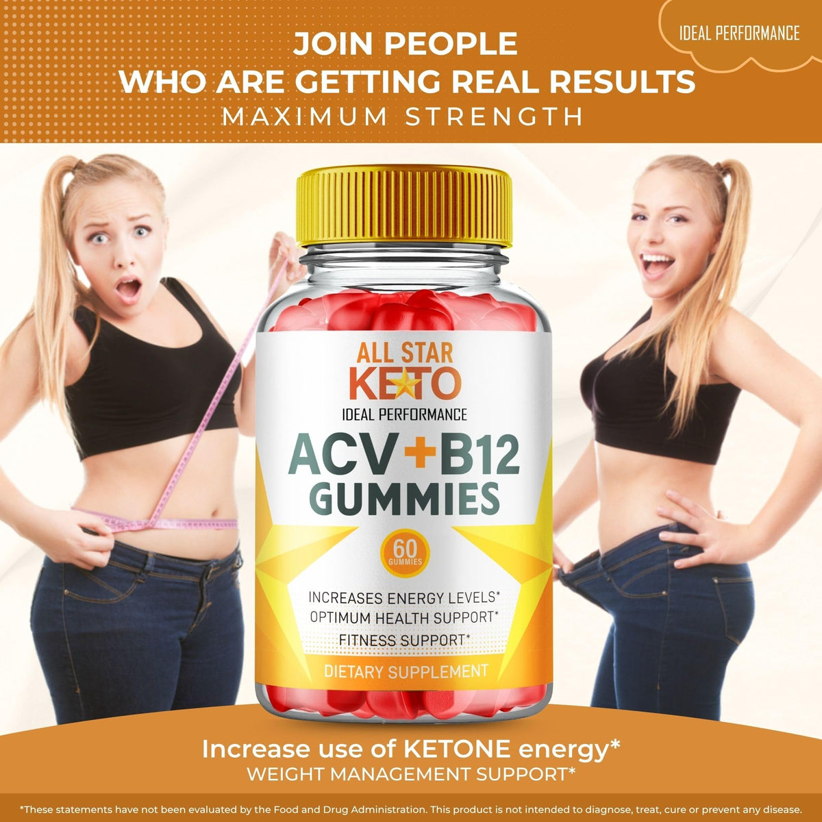 All Star Keto Gummies – Maximum Strength Keto+ACV Gummy (2 Pack)