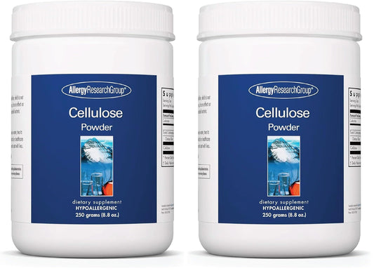 Allergy Research Group Cellulose Powder - Microcrystalline Cellulose, 2000mg Insoluble Fiber - 8.8 oz (Pack of 2)