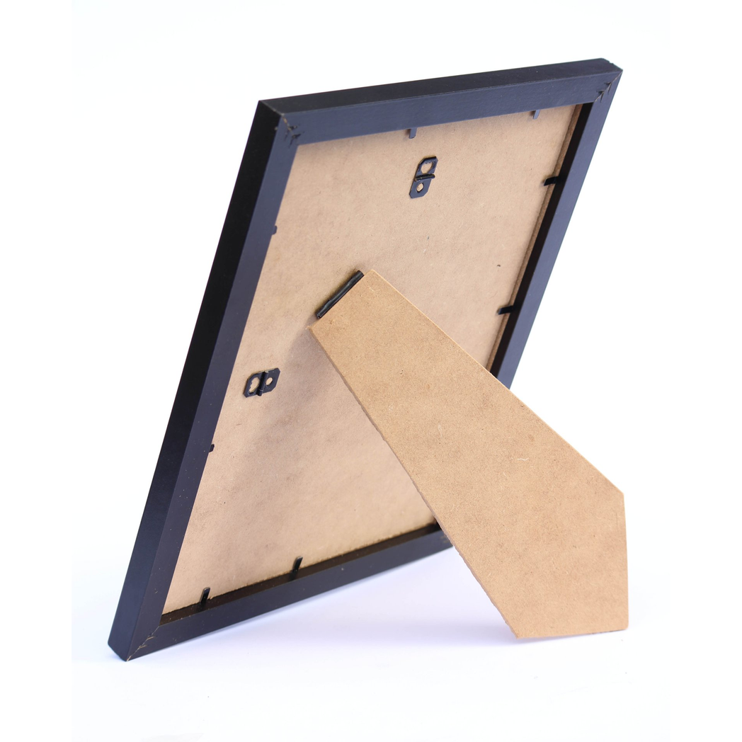 Foil Wrapped MDF Picture Photo Frame Fitted with Perspex Plexiglass, Grey Frame