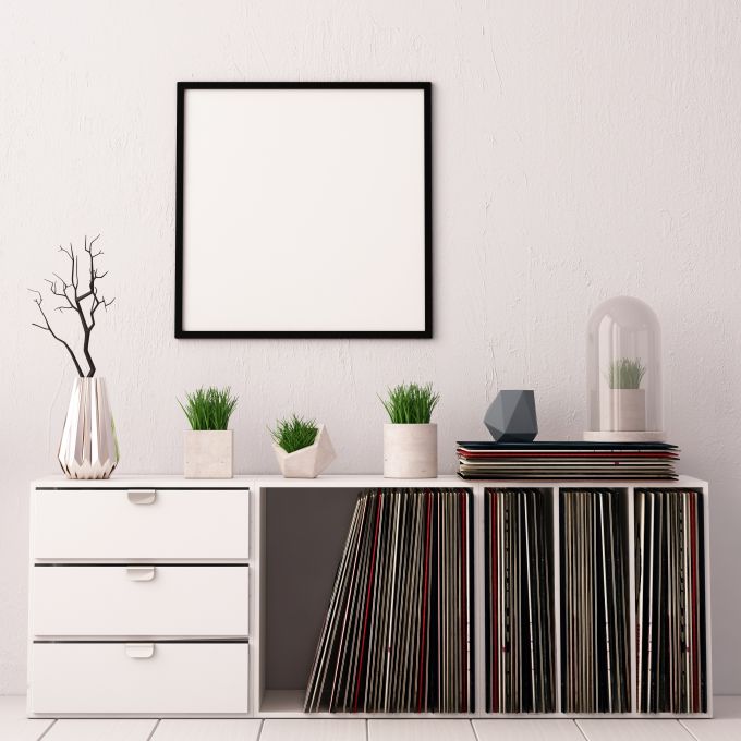 Foil Wrapped MDF Picture Photo Frame Fitted with Perspex Plexiglass, Grey Frame