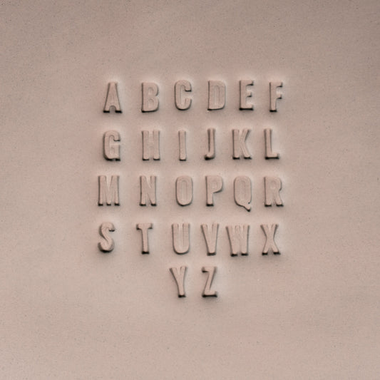 Alphabet Stamp Set | All Caps | Oswald Bold Font | 7mm Width
