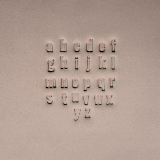 Alphabet Stamp Set | Lowercase | Oswald Bold Font | 7mm Width