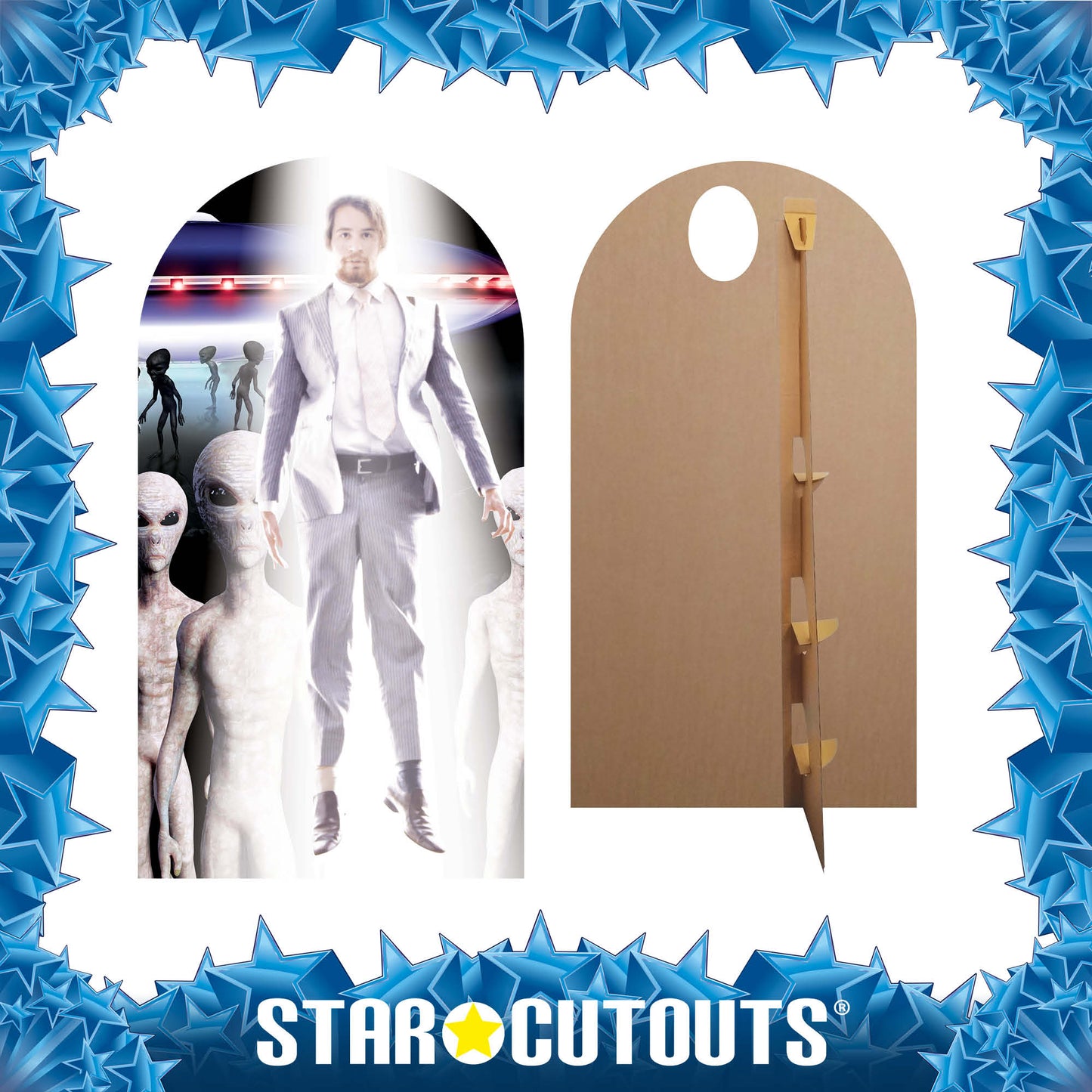 SC1096 Alien Abduction Stand-in Cardboard Cut Out Height 174cm