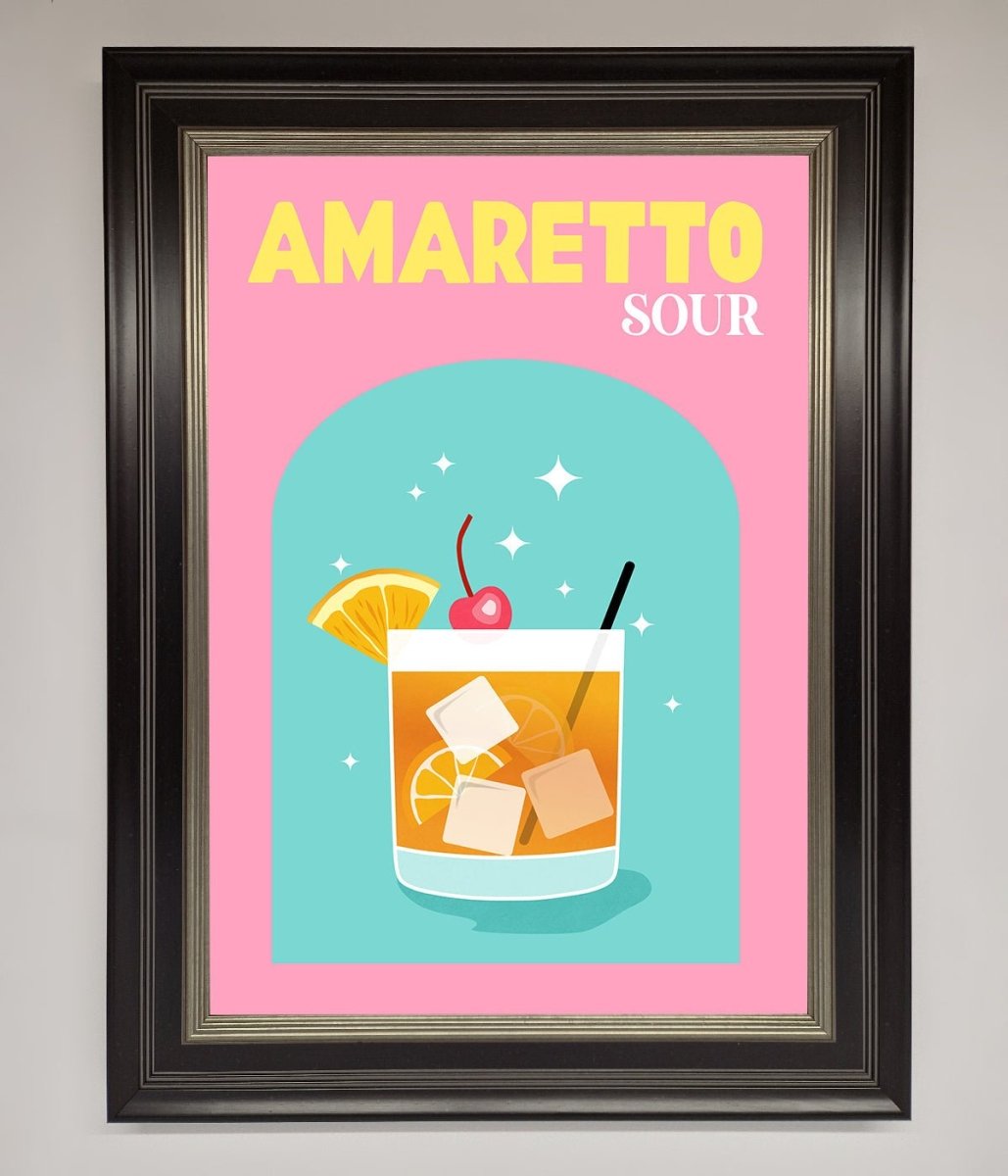 Amaretto Sour Cocktail Framed Wall Art