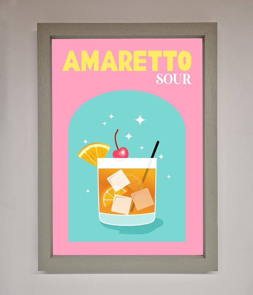 Amaretto Sour Cocktail Framed Wall Art