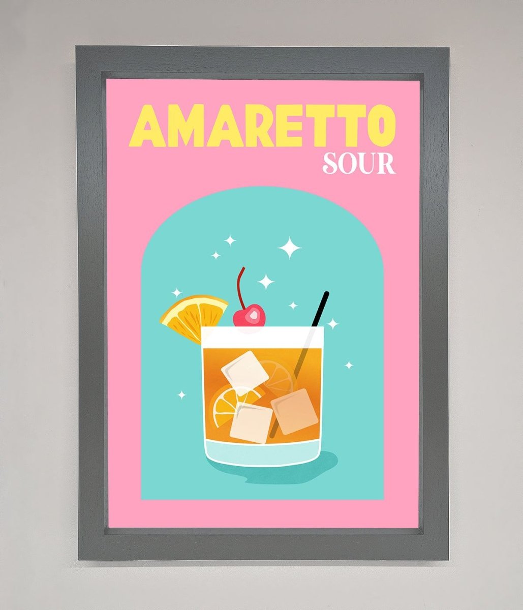 Amaretto Sour Cocktail Framed Wall Art