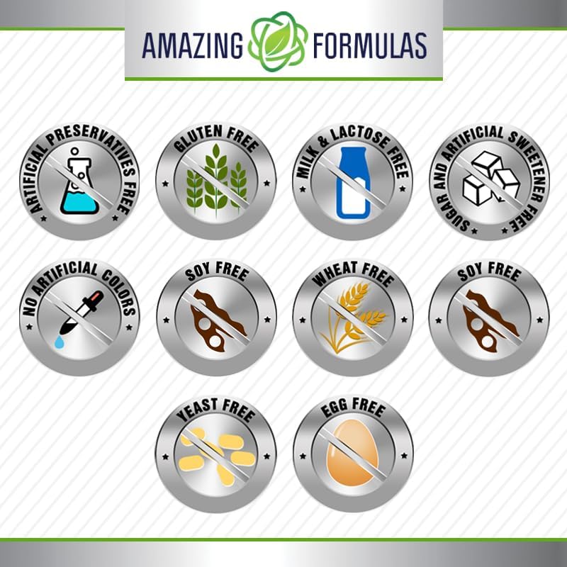 Amazing Formulas Acetyl L-Carnitine 1200 Mg – Veggie Capsules, Non-GMO, Gluten-Free, Made in USA (1 Pack | 60 Count)
