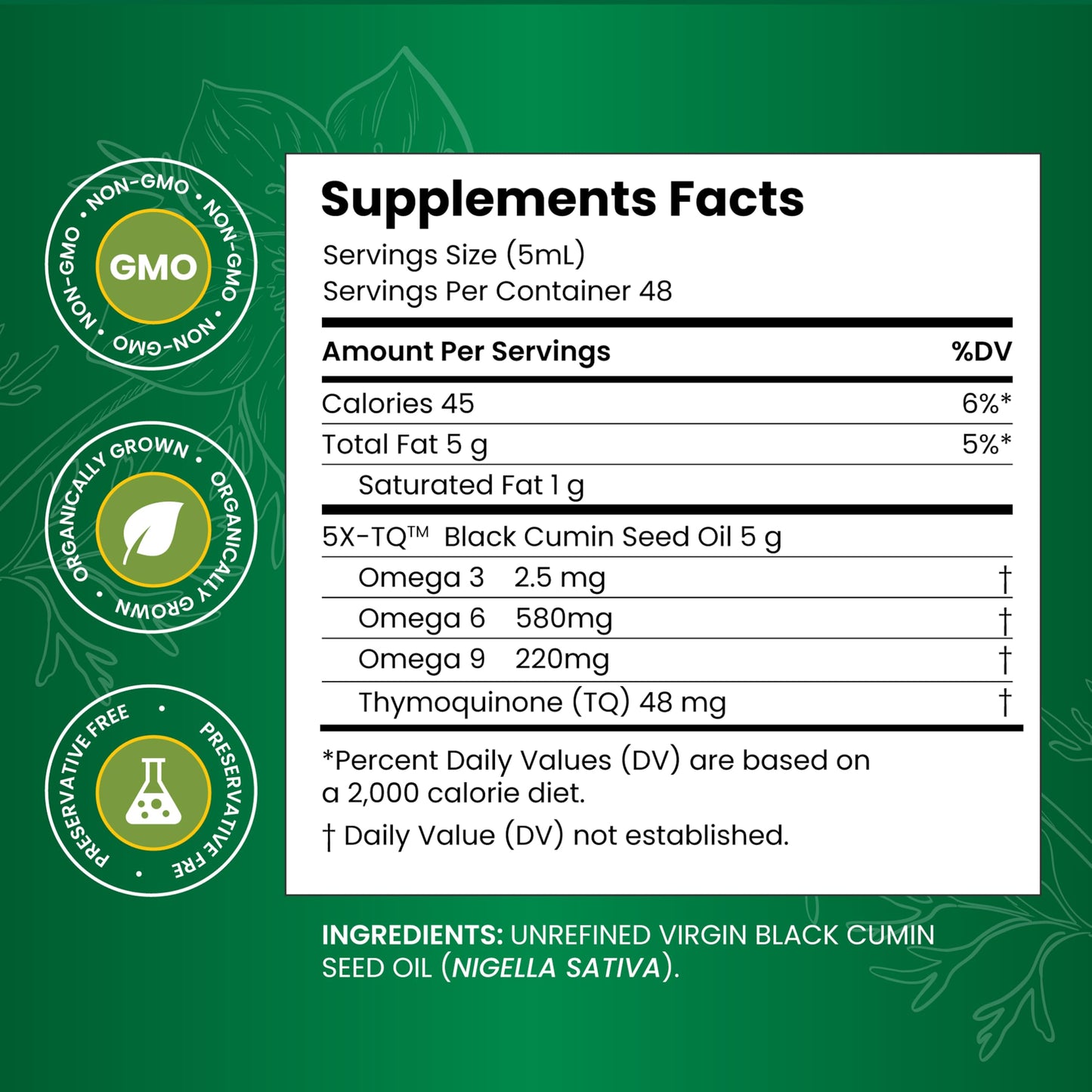 Amazing Herbs Premium Black Seed Oil - Gluten Free, Non-GMO, Cold Pressed Nigella Sativa - Digestive Health, Immune Support, Brain Function - Pack of 2 (4 Fl Oz Each)