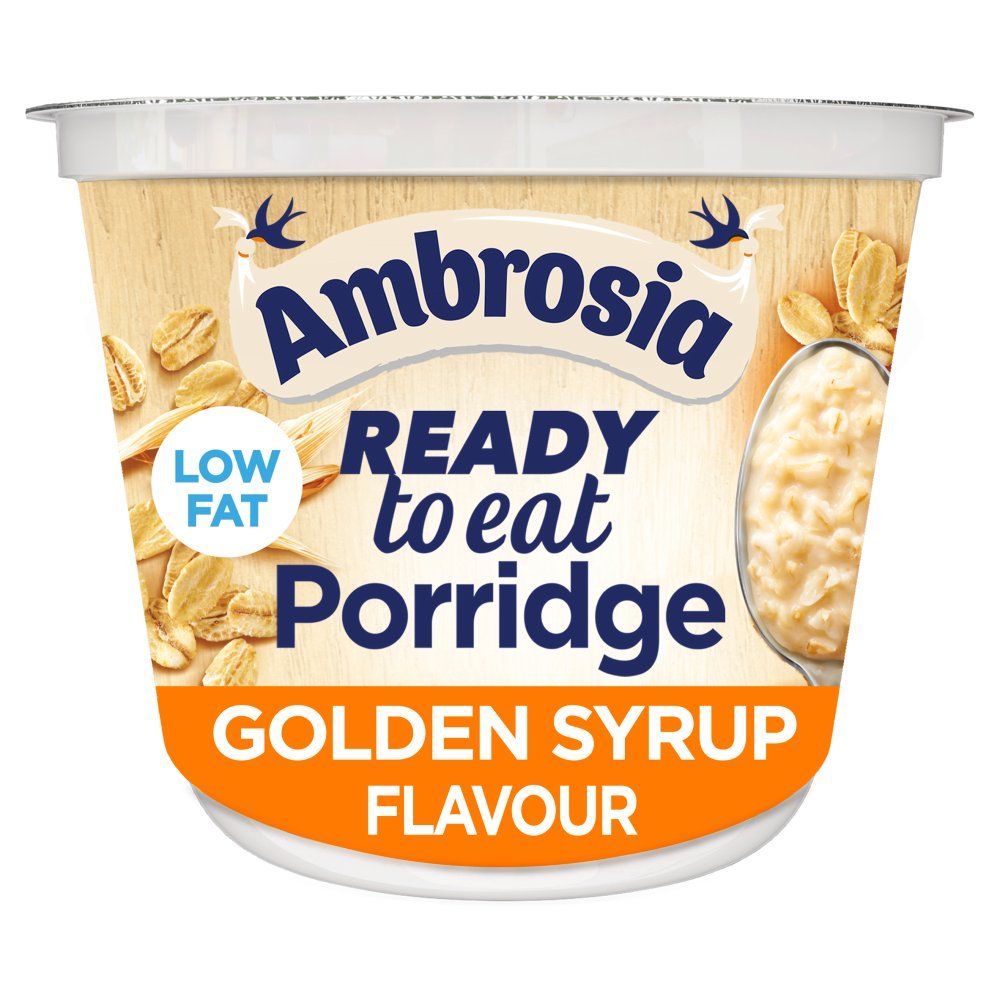 Ambrosia Ready to Eat Porridge Pot Golden syrup Flavour PMP 210g (Case of 6)