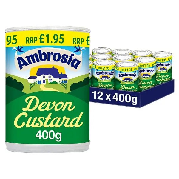 Ambrosia Ready To Serve Devon Custard Can 400g (Case of 12)