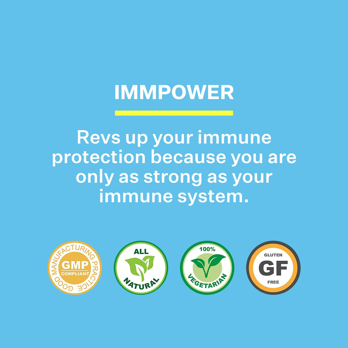American BioSciences ImmPower | Enhanced Immune Support with AHCC | 2-Pack, 30 Vegetarian Capsules