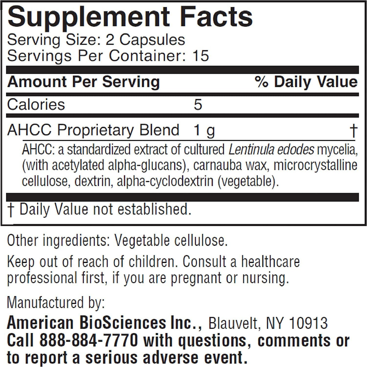 American BioSciences ImmPower | Enhanced Immune Support with AHCC | 2-Pack, 30 Vegetarian Capsules