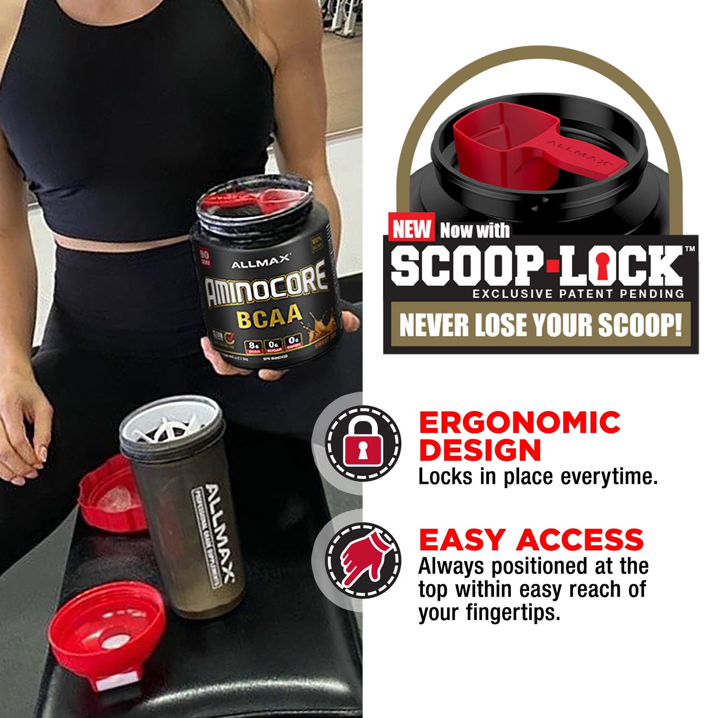 ALLMAX Nutrition AMINOCORE BCAA Powder - 315 g, Fruit Punch | Intra & Post-Workout Recovery