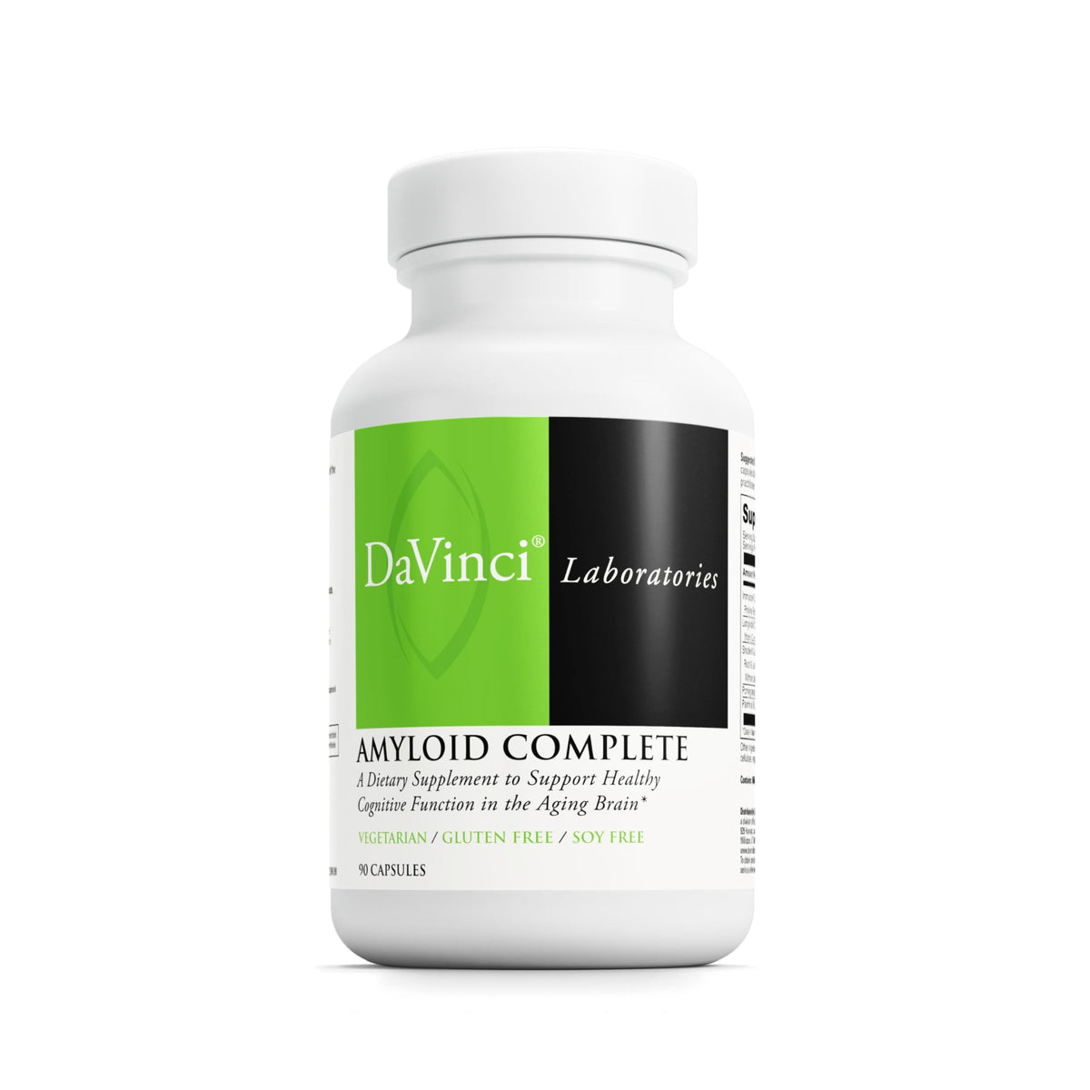 DAVINCI Labs Amyloid Complete — Cognitive Support & Healthy Aging | Gluten-Free, 90 Vegetarian Caps