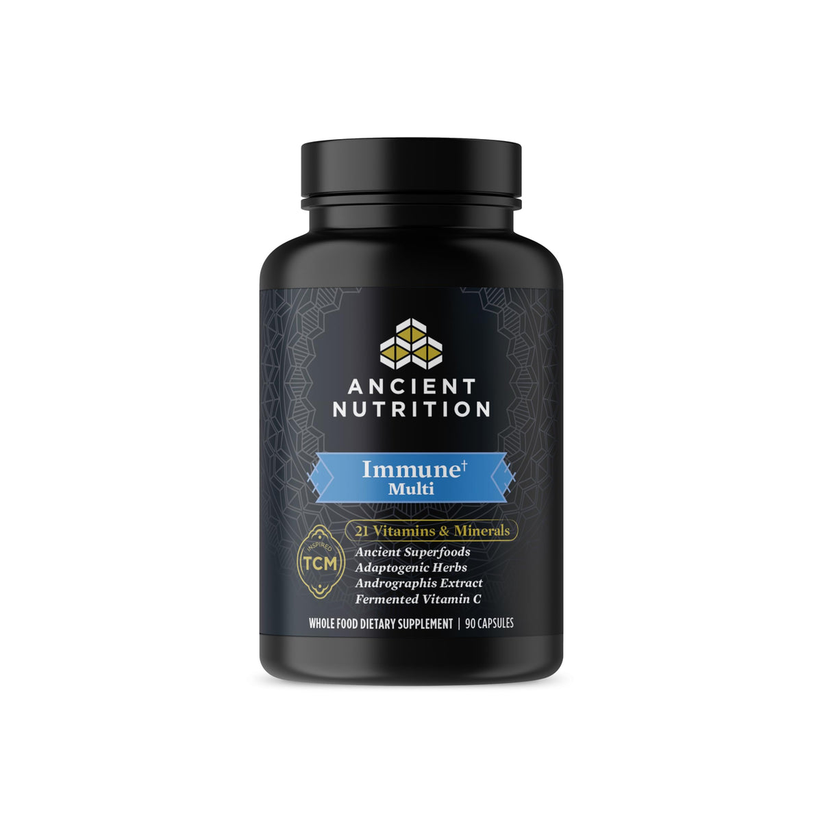 Ancient Nutrition Immune Support Multivitamin - 21 Vitamins & Minerals | 90 Capsules