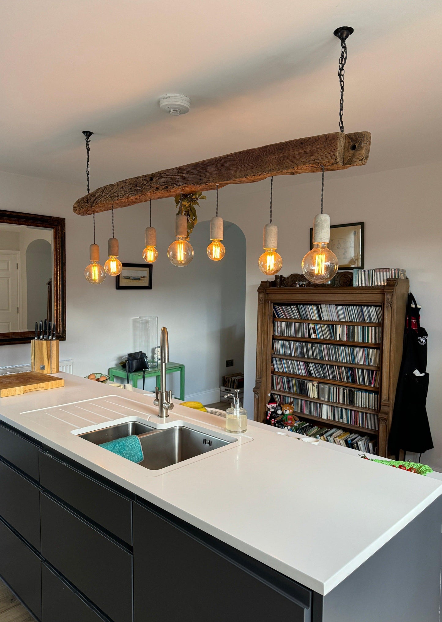 Ancient Wooden Beam Chandelier