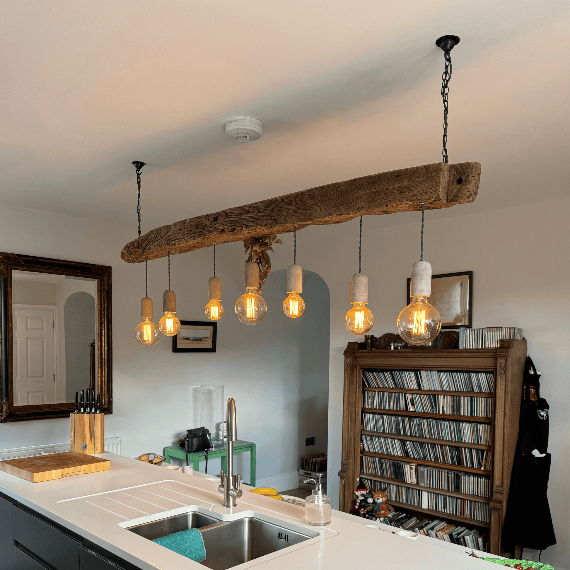 Ancient Wooden Beam Chandelier